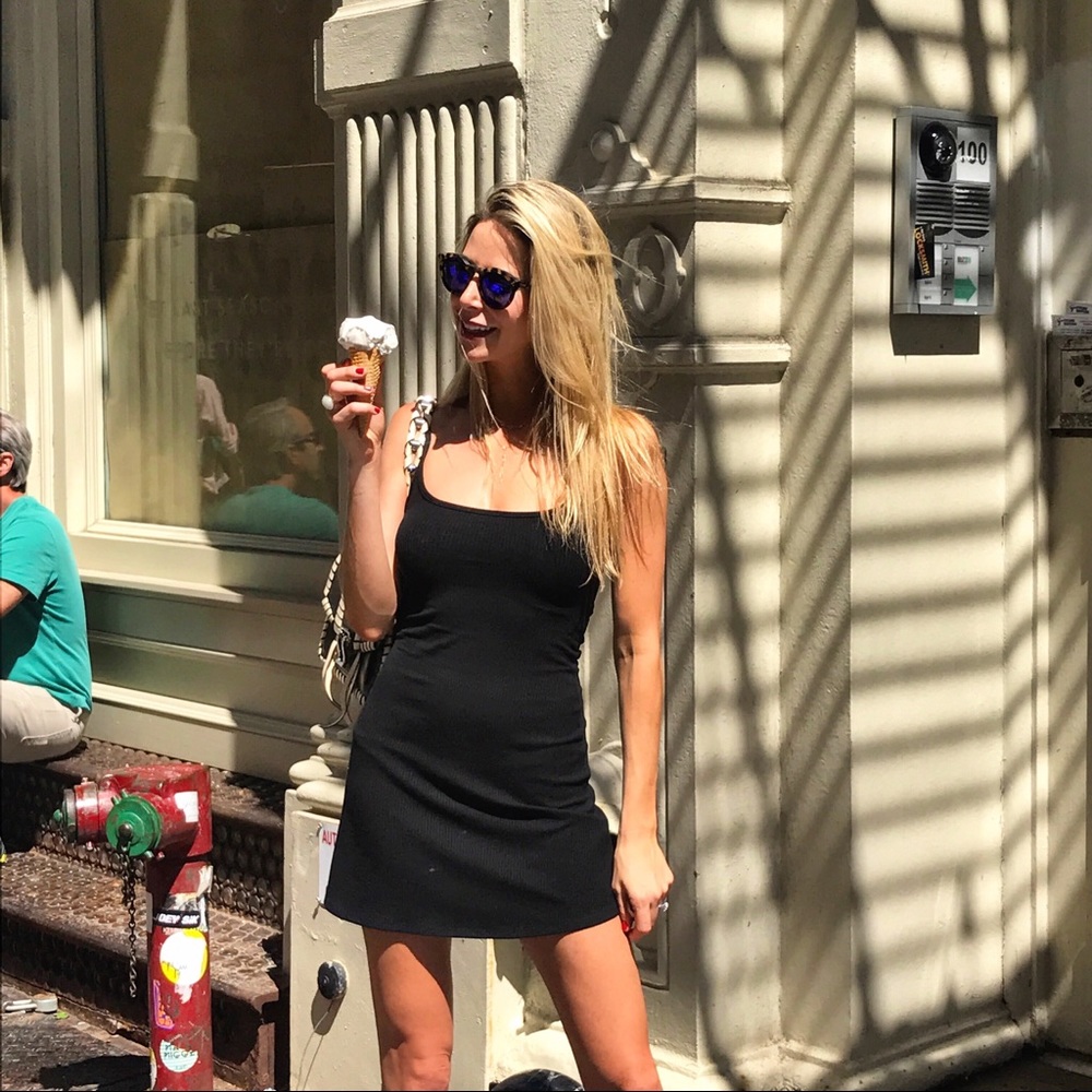 Reformation black Crawford mini dress